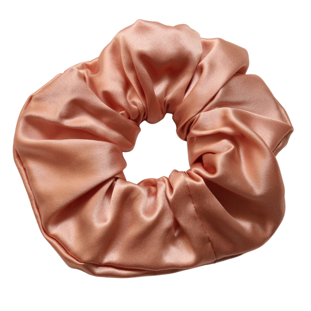 Luxury Maxi Blush Pink Hair Scrunchie - Pure 100% Mulberry Silk 22 Momme