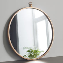 Load image into Gallery viewer, Pink Copper Round Mirror
