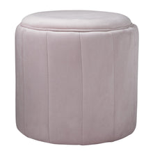 Load image into Gallery viewer, Round Pastel Pink Plush Stool
