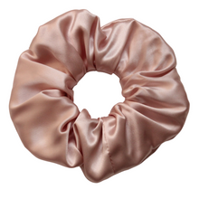 Load image into Gallery viewer, Luxury Maxi Rose Gold Hair Scrunchie - Pure 100% Mulberry Silk 22 Momme
